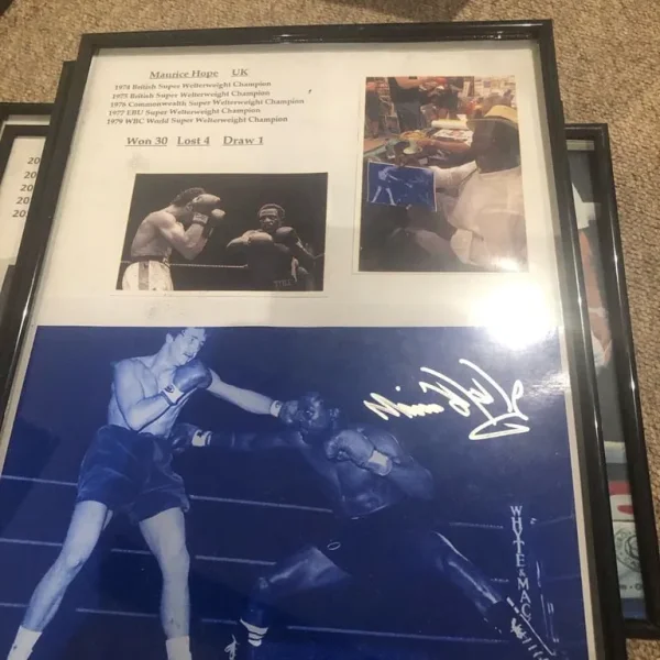 Maurice Hope world champ boxer signed