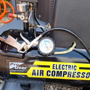Ack50 air compressor with die grinder, nail gun, and tools - Image 5