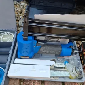 Ack50 air compressor with die grinder, nail gun, and tools - Image 7