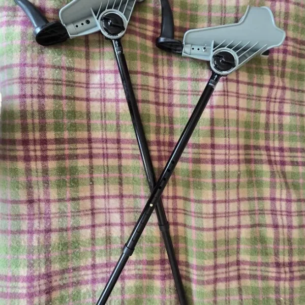 Pair of black Smart Crutches