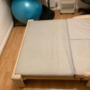 cream suede sofa bed - Image 2