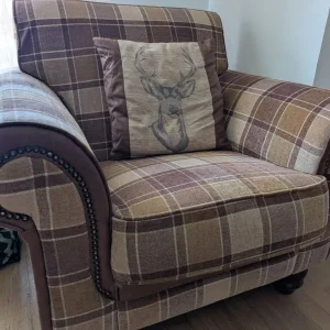 Armchair & Large Footstool - Image 2