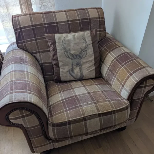 Armchair & Large Footstool