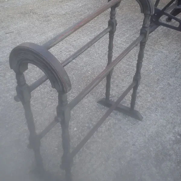 Upcycled hardwood towel rail, shabby chic, grey chalk paint