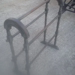 Upcycled hardwood towel rail, shabby chic, grey chalk paint