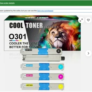 4 Pack Toner Cartridge for Oki C301 C301DN C321 C321DN MC332dn MC342dn 44973536 - Image 6