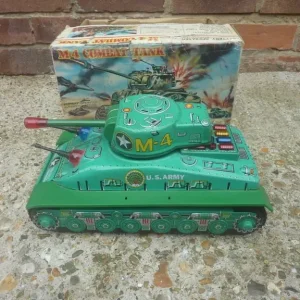 collectable m4 tin combat tank with lights, movement & sound