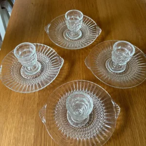Retro glass and plate set