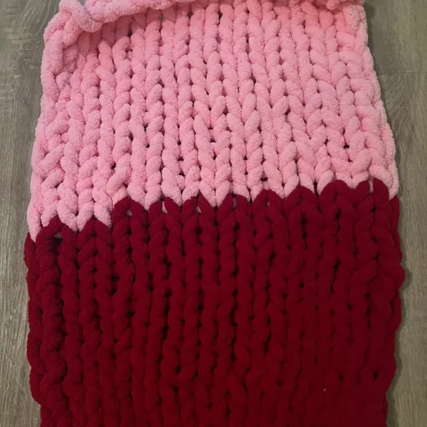 Baby’s hand knitted blanket
