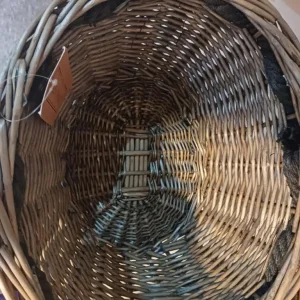 Grey Oval Woven Basket - Image 2
