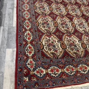 Rare antique handmade Persian Qom rug 340x220 cm 1800-1900 - Image 4