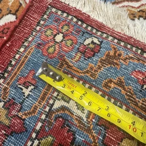 Rare antique handmade Persian Qom rug 340x220 cm 1800-1900 - Image 8