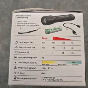 Ledlenser P5R Core - Rechargeable LED Torch 500 Lumens - Image 4