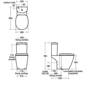 Ideal Standard Senses Close Coupled Toilet Set - Image 5