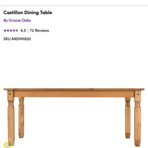 Pine Dining Table (measurements in photos) - Image 4