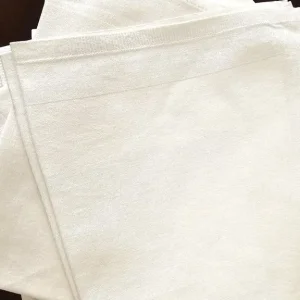 17 Square Cloth Napkins – White, 12 Linen & 5 Polyester, 51cm - Image 3