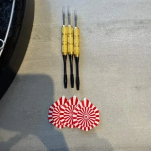 Crane Sports dartboard set with 3 darts and flights - Image 5