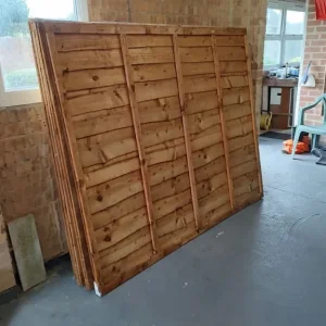 Waneylap Fence Panels 6' x 5' with Capping, Two - Image 5