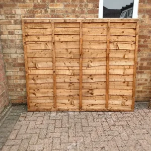 Waneylap Fence Panels 6' x 5' with Capping, Two