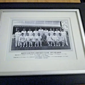 Framed photo of 1971 Kent cricket team