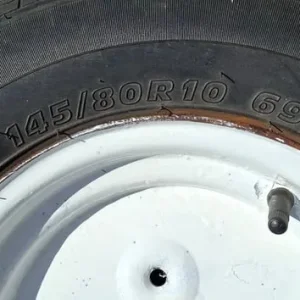 3x AS NEW TRAILER TYRES WITH WHEELS - Image 3