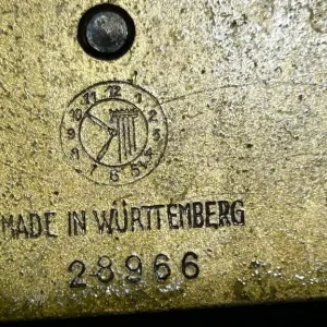 Antique Napoleon Hat Mantle Chime Clock from Wurttemberg - Image 5