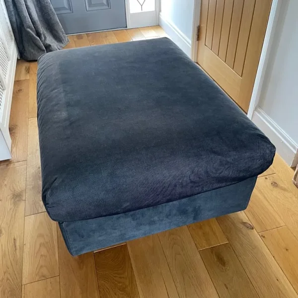 Foot stool storage box black