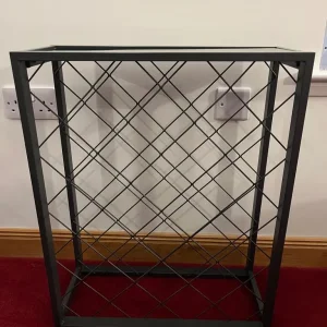 32-bottle metal wine rack