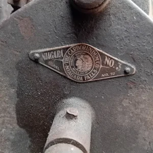 Vintage hand cranked bench grinder - Image 4