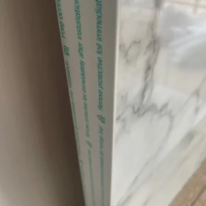 Howdens Calcatta marble gloss worktop and backboard - Image 2