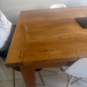 Solid oak extendable dining table - Image 3