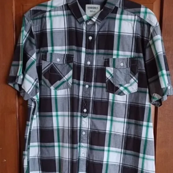 GOODSOULS Check shirt 48" like new