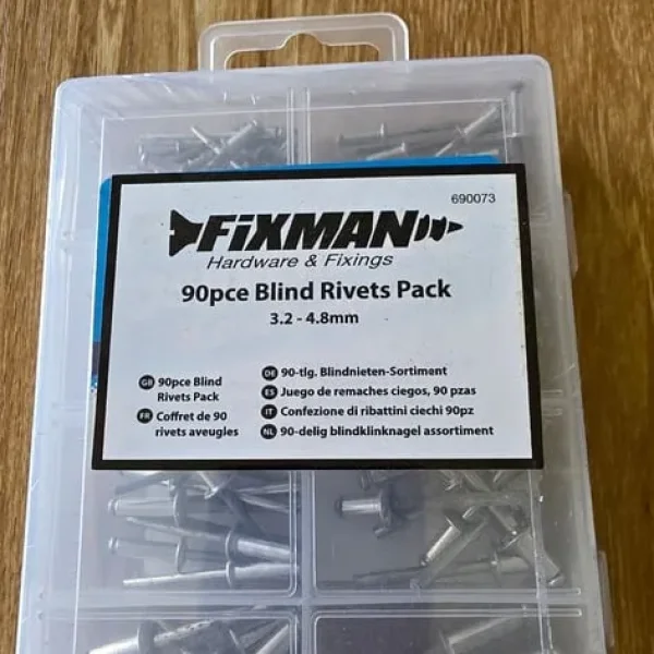 Fixman 90pcs blind rivets pack