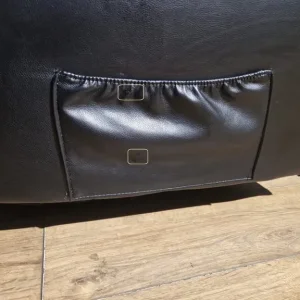 Black Armchair – Still Comfy, Faux Leather - Image 5
