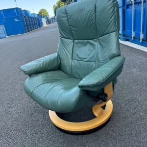 Ekornes Stressless Armchair and Stool Green
