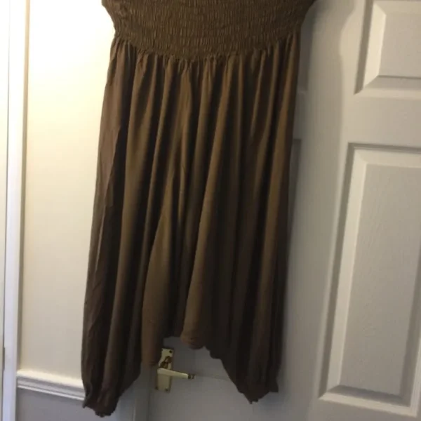 Ladies brown harem trousers cotton