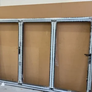 Aluminium bifold door anthracite grey unglazed