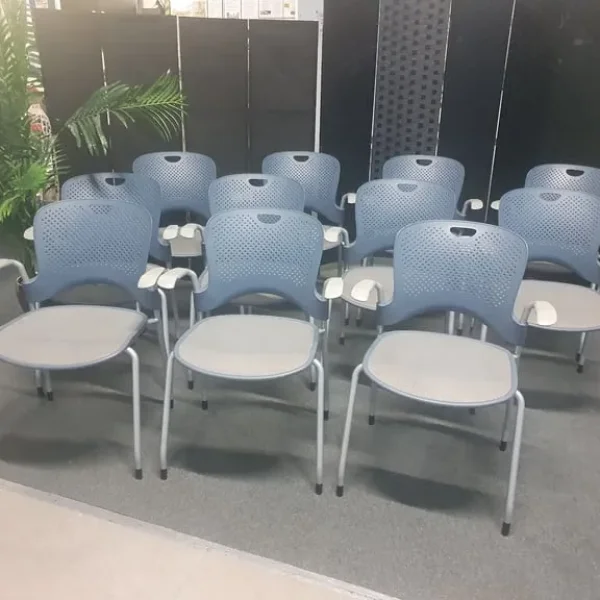 Herman Miller Caper light grey stacking chair