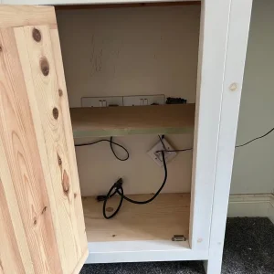 Solid Pine Slimline Storage Cupboard - Image 3