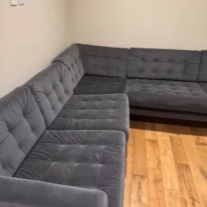 Grey corner L sofa - Image 4