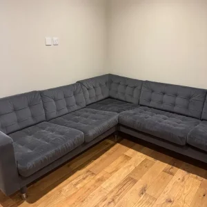 Grey corner L sofa - Image 5