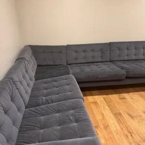 Grey corner L sofa