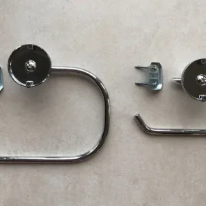 Chrome Towel Ring and Toilet Roll Holder - Image 4