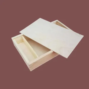 New Multipurpose Storage Rectangular Natural Look Wooden Box with Sliding Lid.POST OR COLLECT! - Image 2