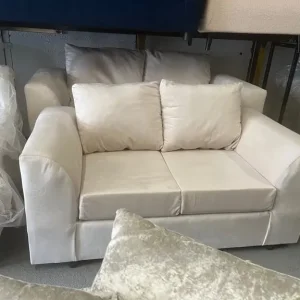 Beige sofa set three and two seater - Image 5