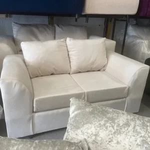 Beige sofa set three and two seater - Image 6