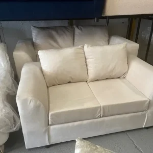 Beige sofa set three and two seater - Image 7