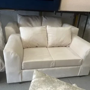 Beige sofa set three and two seater - Image 8