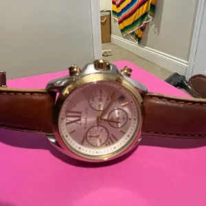 Ladies Michael Kors watch with leather strap - Image 5