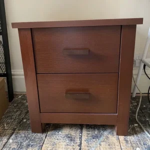 Dark oak style bedside table